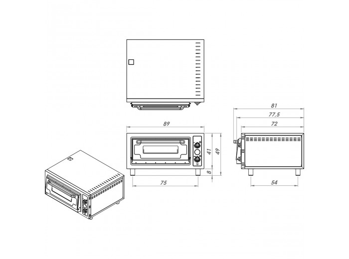 REMTA S17 4'LÜ ELEKTİRKLİ PİZZA FIRINI MONOFAZE 62 CM X 62 CM REMTA S17 4'LÜ ELEKTİRKLİ PİZZA FIRINI MONOFAZE 62 CM X 62 CM