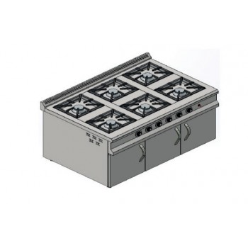 KARACASAN 6 GÖZLÜ DOĞALGAZLI DOLAPLI OCAK KRCS.SDKZ.1510.CE