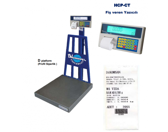 DİKOMSAN HCP-CT FİŞ YAZICILI SAYICI BASKÜL