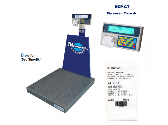 DİKOMSAN HCP-CT FİŞ YAZICILI SAYICI BASKÜL