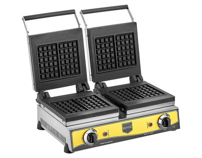 REMTA W14 ÇİFTLİ KARE MODEL WAFFLE MAKİNASI ELEKTRİKLİ