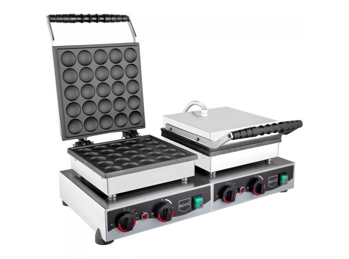 REMTA W23 ÇİFTLİ KAPAKLI YUVARLAK BUBBLE PANKEK MAKİNESİ ELEKTRİKLİ