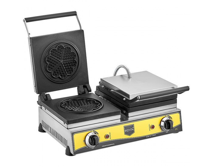 REMTA W13 ÇİFTLİ ÇİÇEK MODEL WAFFLE MAKİNASI ELEKTRİKLİ 16 CM ÇAP