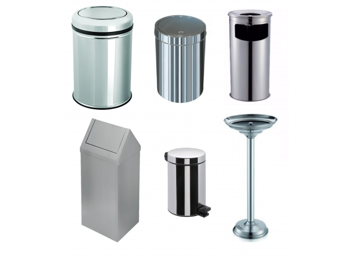 KROM ÇELİK ÇÖP KOVASI