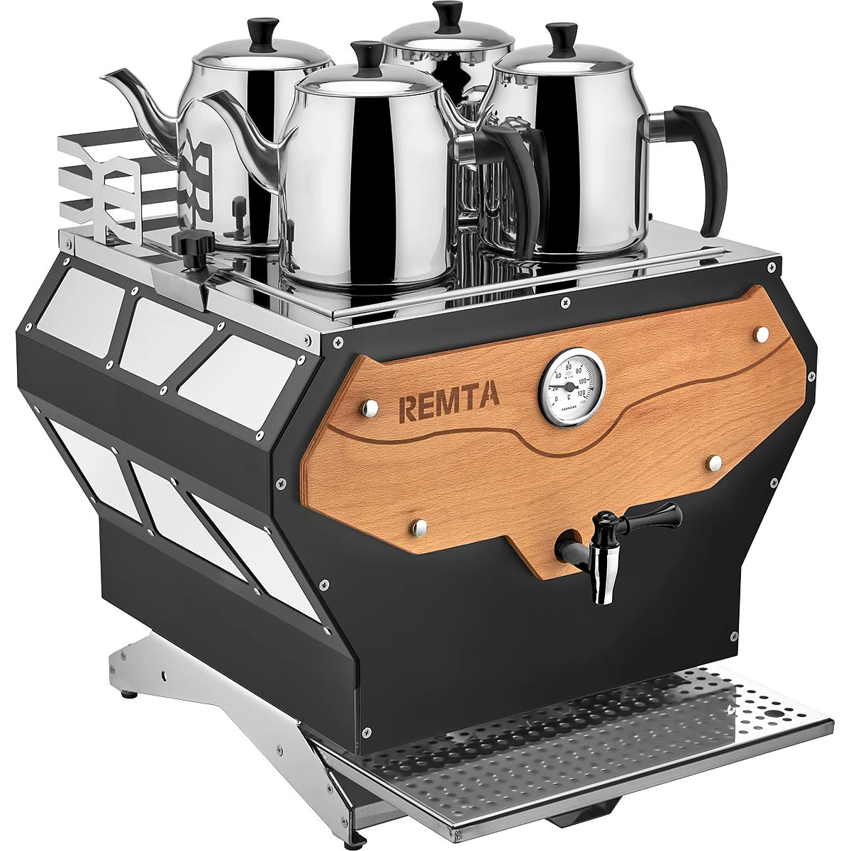 Remta DE24 PRO Serisi 4 Demlikli Jumbo Çay Makinesi 32 lt – Kahveci Ocakları – detay görseli 2 (küçük görsel)