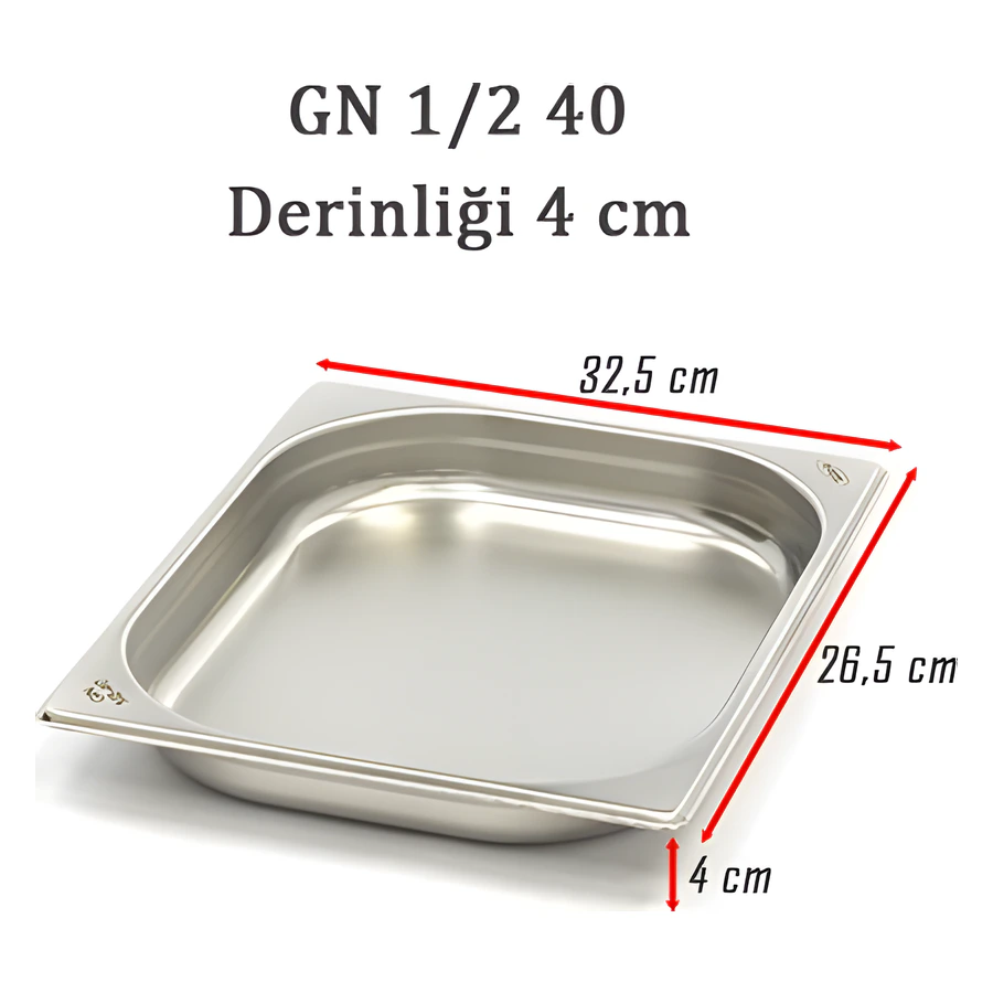 1/2-40 Standart GN Gastronom Küvet 6GN00019