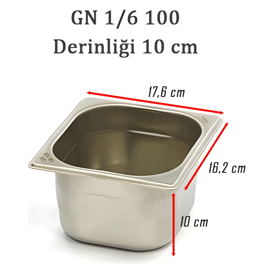 1/6-100 Standart GN Gastronom Küvet 6GN00036