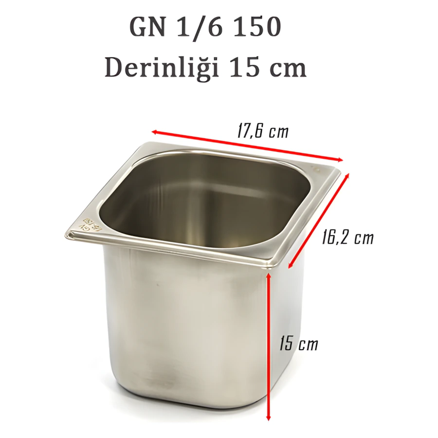 1/6-150 Standart GN Gastronom Küvet 6GN00037