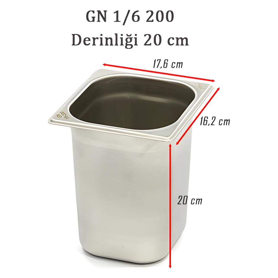 1/6-200 Standart GN Gastronom Küvet 6GN00276