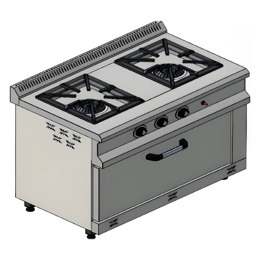 Karacasan 2 Gözlü Doğalgazlı Fırınlı Ocak KRCS.KZG.1060.CE