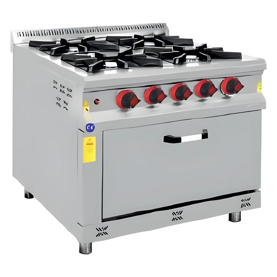 Karacasan 4 Gözlü Doğalgazlı Fırınlı Ocak KRCS.KZG.880.CE