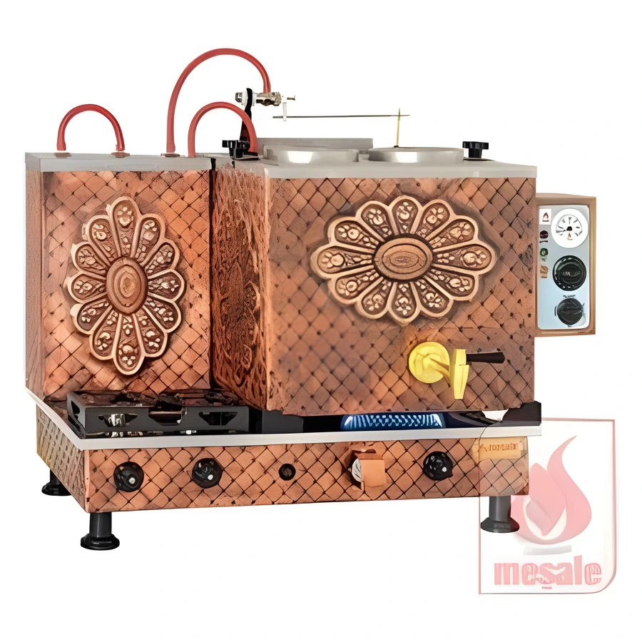 Meşale Antik Bakır Turbo Max Full Otomatik 2 Demlikli Çay Kazanı