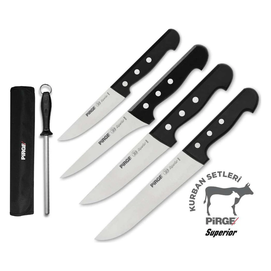 Pirge Superior Kurban Bıçak Seti 5'Lİ Çantalı – Bıçaklar 35187
