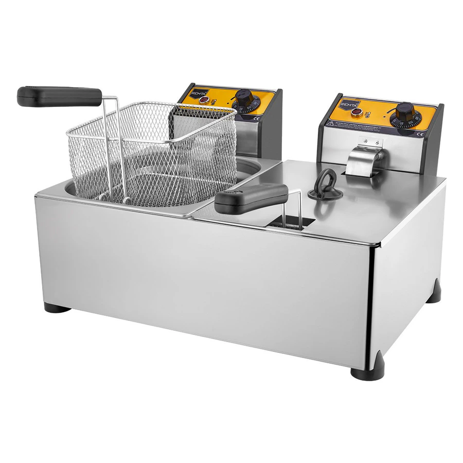 Remta 5+5 lt Çiftli Elektrikli Fritöz R93