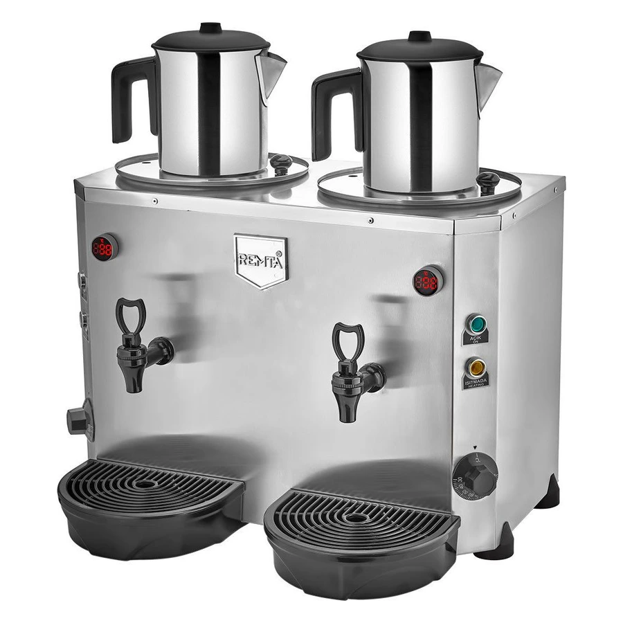 Remta DE15 Çift Demlikli Jumbo Çay Makinesi 9+9 lt