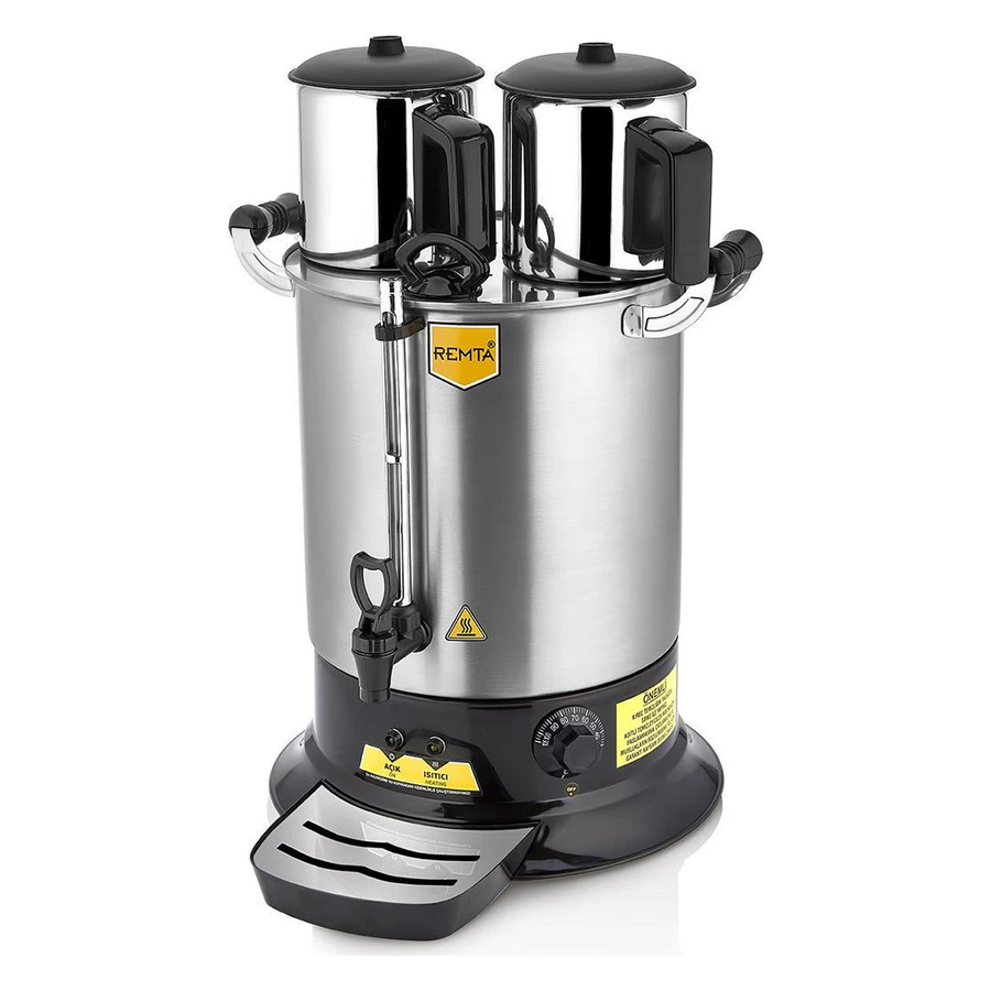Remta PT14 Platin Model Çift Demlikli Çay Makinesi 17 lt (Demlik Dahil)