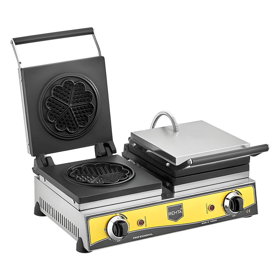 Remta W13 Çiftli Çiçek Model Waffle Makinesi Elektrikli 16 cm Çap