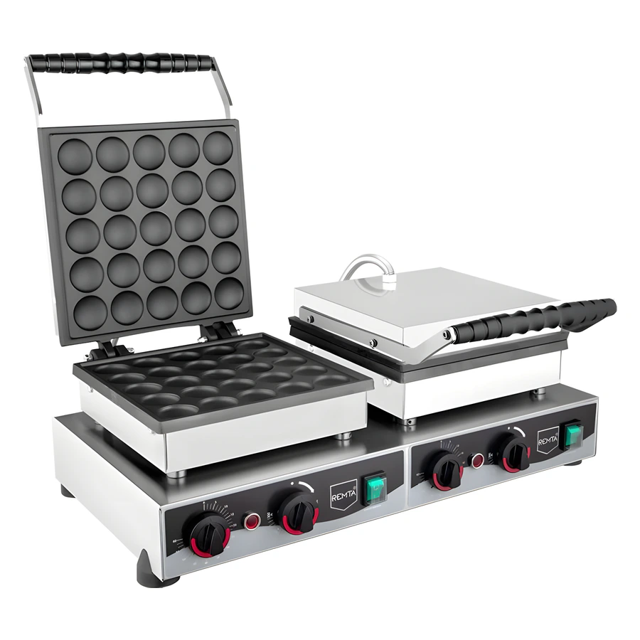 Remta W23 Çiftli Kapaklı Yuvarlak Bubble Pankek Makinesi Elektrikli – Waffle ve Krep Makinaları