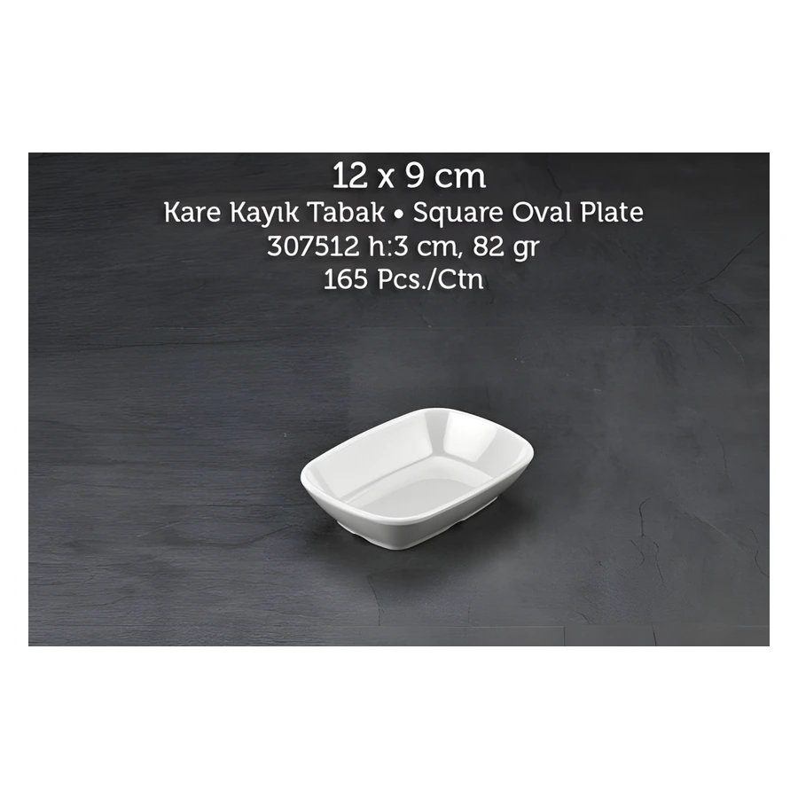 Tuva Therm International 12x9 cm Kare Kayık Tabak