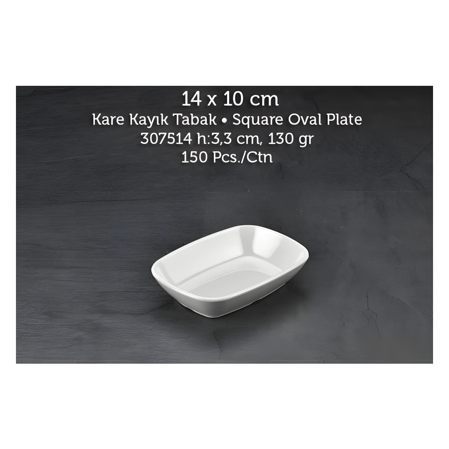 Tuva Therm International 14x10 cm Kare Kayık Tabak