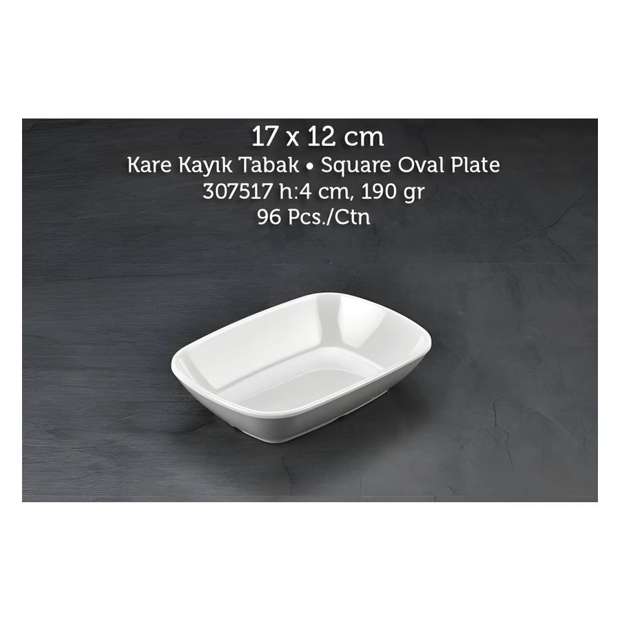 Tuva Therm International 17x12 cm Kare Kayık Tabak